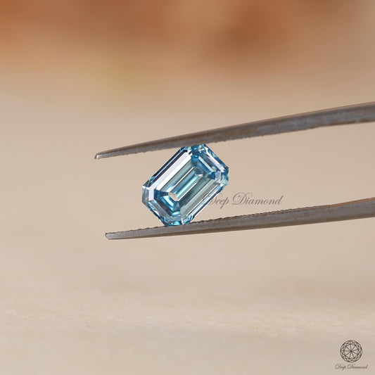 1.0 CT Blue Emerald Lab Grown Diamond, Customize Loose Lab Created Diamond For Ring/Pendants, IGI Certified Diamond, Wedding Gift For Women
