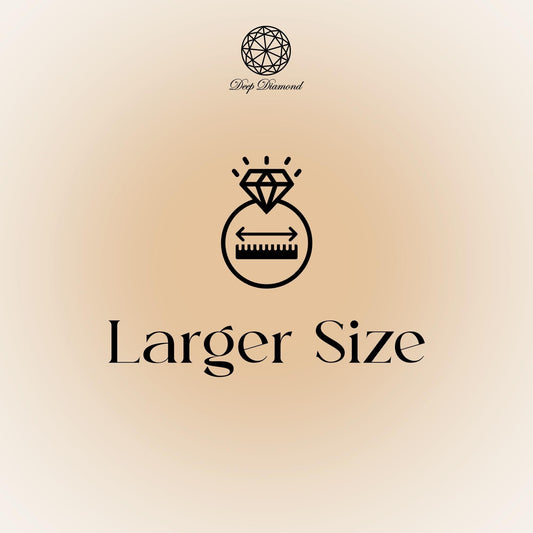 Larger ring size for Lab Grown Diamond Wedding band or Engagement rings