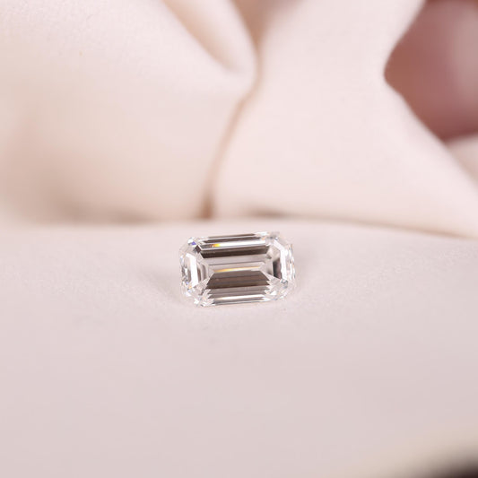 1CT Emerald Cut Lab Grown Diamond | VVS1 Clarity E Color | Loose Diamond for Custom Engagement Ring | IGI Certified Step Cut Diamond.