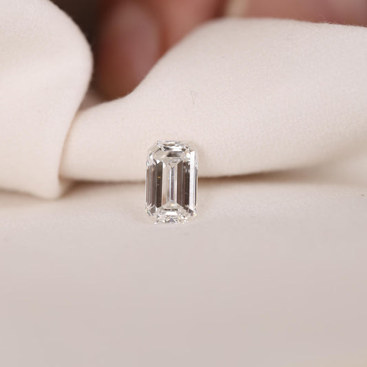 1CT Emerald Cut Lab Grown Diamond | VVS1 Clarity E Color | Loose Diamond for Custom Engagement Ring | IGI Certified Step Cut Diamond.