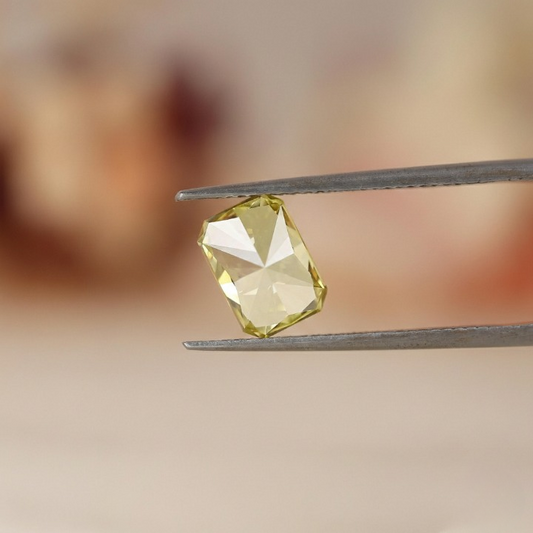 Vivid Yellow Radiant cut Lab Grown Diamond, Loose Fancy Cut Diamond For Engagement Ring, 2 Carat IGI Certified Eco-Friendly Radiant Diamond