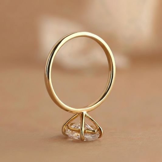 2 CT Marquise Cut Lab Grown Diamond Engagement Ring IGI Certified Minimalist Solitaire Wedding Ring 14K Gold Anniversary & Valentine Day Gift for Her.