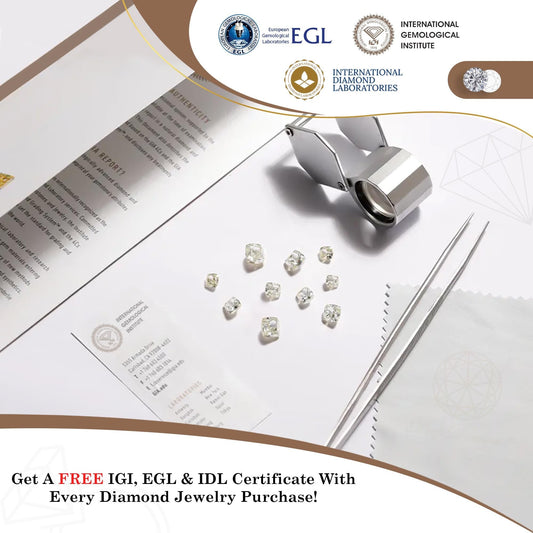 customize jewelry in Lab Grown Diamond - CVD Diamond  with 10k/14k/18k solid gold